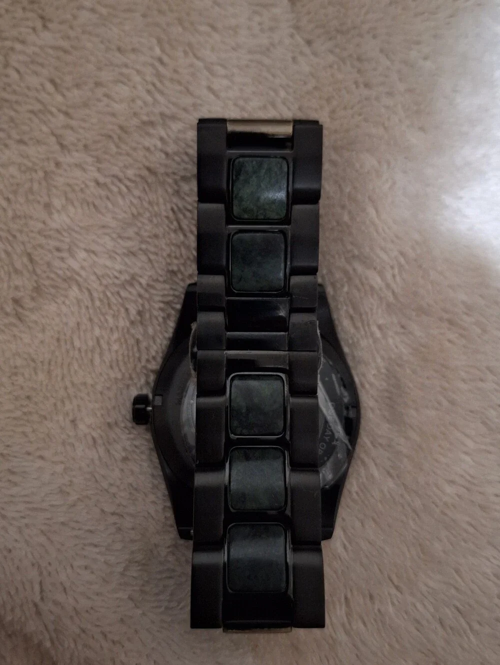 Mens Vincero Marble Automatic Black / Verde Watch